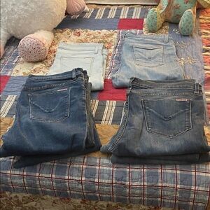 Hudson Krista Jeans Straight Leg Denim Bundle of 9— Light to Dark Blue Washes